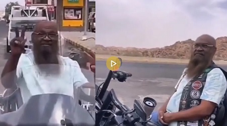 Video Mantan Imam Masjidil Haram Naiki Harley Davidson Dengan Pakaian Modern Hebohkan Medsos Di Arab